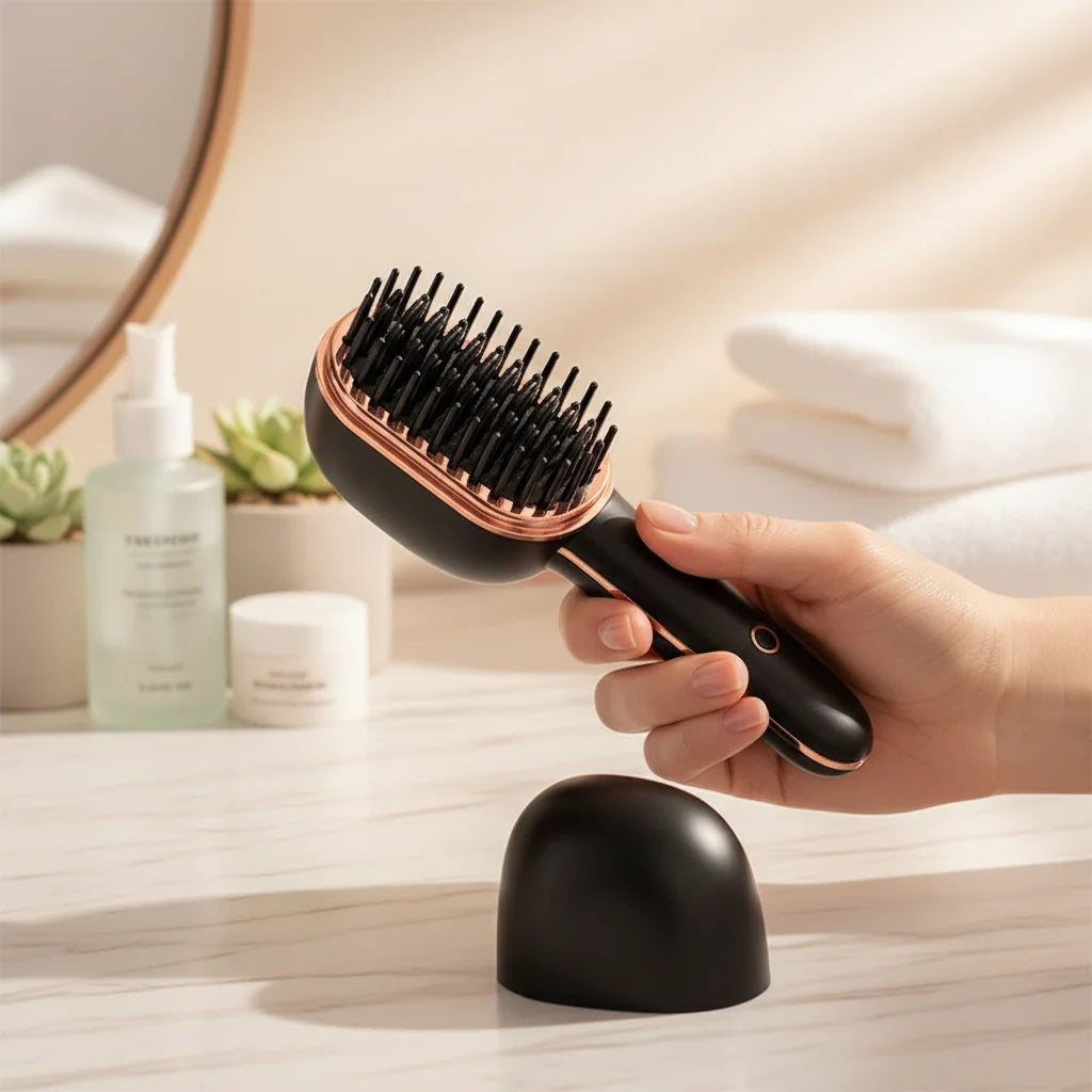 The Wanderlust Comb: Your chic, wireless essential for polished hair on the go